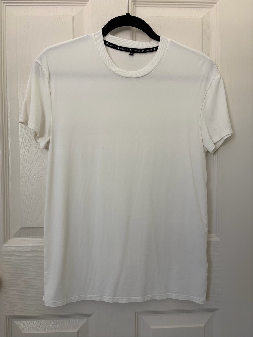 Allwear Modal White Crewneck Short Sleeve T-Shirt